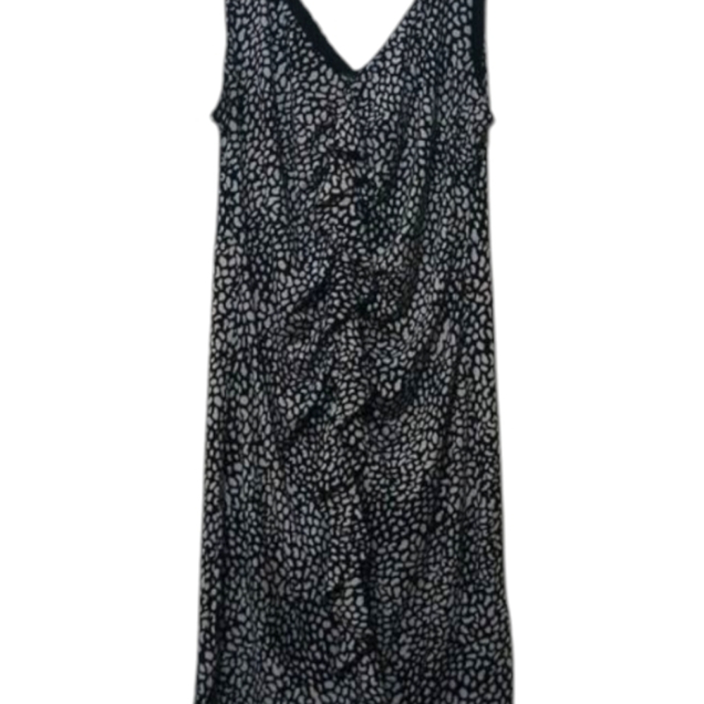 Sleveless Freckled Patterned Midi Dress - Picture 13 of 14